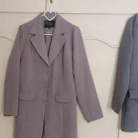 مانتو وکت وجلیقه طوسی رنگ