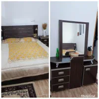 سرویس خواب ام دی اف اصل  دست سازکاملا سالم|تخت و سرویس خواب|کامیاران, |دیوار