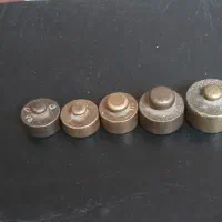 ست پنج تایی وزنه ترازوی برنجی