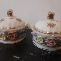 قندان چینی گل برجسته