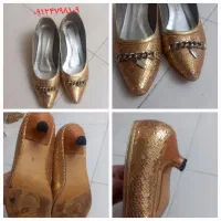 نیم بوت و کفش چرم طبیعی  کفش مجلسی پاشنه کوتاه