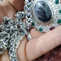 گردنبند شجر با زنجیر نقره تایلندی مخراجکاری شده|جواهرات|خمینی‌شهر, |دیوار