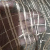 دوعدد پرده تورقهوه ای وپشت پرده
