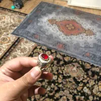 انگشتر گارنت پاک رکاب شاهرخ ۹۲۵ دستساز