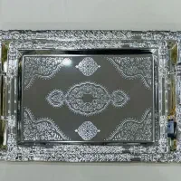 سینی ۲تیکه وارداتی طلایی و نقره کیفیت خوب|ظروف سرو و پذیرایی|تهران, شوش (باغ آذری)|دیوار