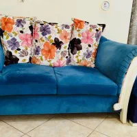 مبل ۷نفره رنگ آبی|مبلمان خانگی و میز عسلی|تهران, جلیلی|دیوار