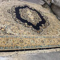 فرش مربع(3×3) سورمه ای بوم اکریلیک