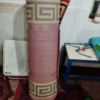 فرش قرمز تشریفاتی کاشان،مدل ورساچه طول 14 عرض 1متر|فرش|ابهر, |دیوار