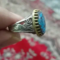 انگشترنقره دستسازفیروزه نیشابور ویاقوت کبود|جواهرات|شیراز, دباغ خانه|دیوار