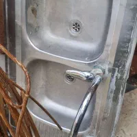 سینگ ظرفشویی دوقلو با شیر سردخانه وگرم