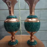 گلدان فیروزه کوبی زیبا وشیک