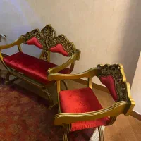 فروش ست کامل مبل انتیک خاص ، فرش ، اباژور و میز|مبلمان خانگی و میز عسلی|رشت, کاکتوس|دیوار