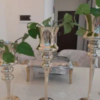 ۳تا شمعدان شیشه ای
