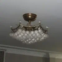 لوستر با دیوارکوب کریستالی جفت (۸شعله پرنور)|لوستر و چراغ آویز|تهران, سید خندان (جلفا)|دیوار