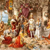 نخ و نقشه تابلو فرش تاج گذاری فرمانده