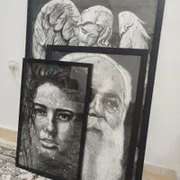 سیاه قلم و نقاشی چهره عکس تابلو|تابلو، نقاشی، عکس|تهران, صادقیه|دیوار