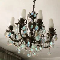 لوستر قدیمی  انتیک تعداد دو  عدد مستطیل یکی گرد