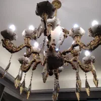 لوستر چینی برنزمدل پانیزدوازده شعله|لوستر و چراغ آویز|تبریز, |دیوار