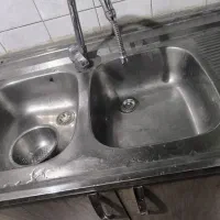 سینک ظرفشویی دو لنگه با کلیه مخلفات