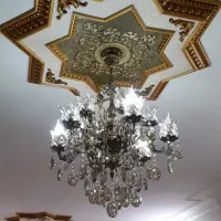 دو عدد لوستر برنز  رنگ انتیک
