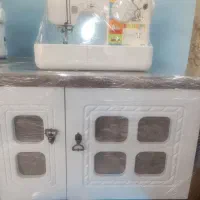 چرخ خیاطی ژانومه و برادر با میز چرخ و اتوپک جهزیه