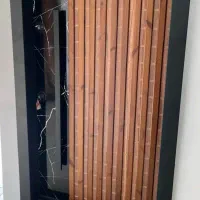 نرده استیل و درب چوبی صبوری|مصالح و تجهیزات ساختمان|کنگاور, |دیوار