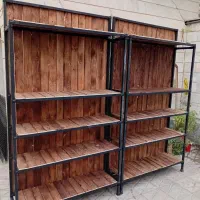 رگال قفسه جاکفشی فلزی میز ویترین شلف چوب|کتابخانه، شلف، قفسههای دیواری|تهران, صادقیه|دیوار