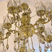 لوستر برنز اصل ۱۰ لامپ|لوستر و چراغ آویز|خوی, |دیوار