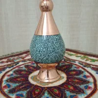 گلدان مسی با روکش فیروزه