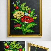 تابلو گل مهره‌دوزی برجسته