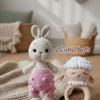 عروسک و جغجغه بافتنی