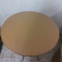 میز گرد رنگ فندوقی|میز و صندلی غذاخوری|محمدشهر, محمدشهر|دیوار