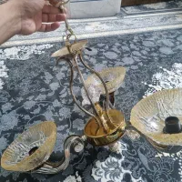 لوستر سه شاخه طلایی