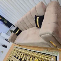 مبل چستر پایه فلز طلای