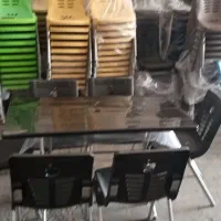 میز و صندلی پلاستیک  فایبر طرح اپل