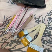 لوازم دست ساز گل سفال رزین خمیر برجسته سازی قلمو