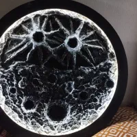 تابلو ماه برجسته سه بعدی با نور داخلی