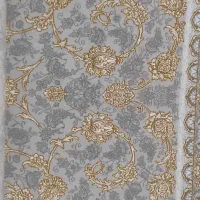 کناره 1/3طلاکوب گل برجسته