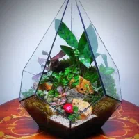 تراریوم پالوداریوم موساریوم عمده|گل و گیاه طبیعی|اصفهان, آبشار|دیوار