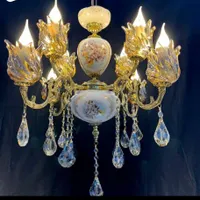 لوستر سرامیک برنزی