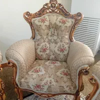 مبلمان سلطنتی ۹ نفره همراه با نهار خوری ۶ نفره|مبلمان خانگی و میز عسلی|دهلران, |دیوار