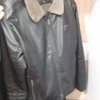 کاپشن چرم یغه خز دار3LX