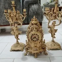 اینه کنسول همراه با ساعت و شمعدان|بوفه، ویترین، کنسول|رشت, فلسطین|دیوار