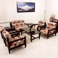 مبل راحتی ۶ نفره + میز جلو مبلی + میز عسلی + شیشه|مبلمان خانگی و میز عسلی|پردیس, فاز ۲|دیوار