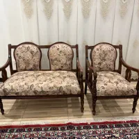 مبل کلاسیک بدنه چوب ۸ نفره کاملا سالم نقدی و چکی|مبلمان خانگی و میز عسلی|کرمان, |دیوار