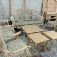 مبلمان نه نفره مدل ایتالیایی چوب گردو نو