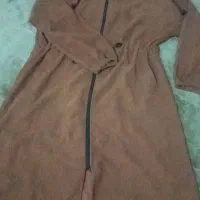 مانتو پاییزی بلند ومخمل کبریتی