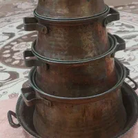 سرویس قابلمه مسی ۴ تا قابلمه ۱ ماهیتابه