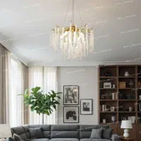 لوستر مدرن درختی آویز کریستالی نباتی خوشه ای|لوستر و چراغ آویز|تبریز, |دیوار