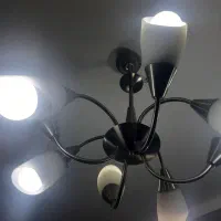 لوستر8شاخه استیل